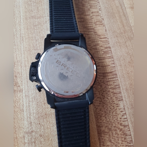 Mens Breed Athletic Watch Black & Red - Picture 3 of 9